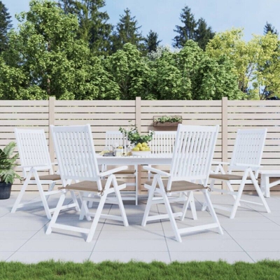 vidaXL Cuscini per Sedie da Giardino 6 pz Talpa 50x50x4 cm in Tessuto - Grigio talpa