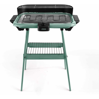 barbecue elettrico su piedi 2000w verde - dom297ve - livoo