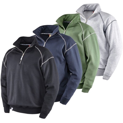 Felpa da lavoro, 65% poliestere - 35% cotone, 290 gr, colore grigio, taglia L (Taglia L - Grigio)