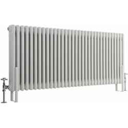 Hudson Reed Regent Radiatore Termoarredo di Design Orizzontale In Stile Ghisa - Termosifone Con Finitura Bianca - 3 x 33 Colonne - 2412W - 600 x 1505 precio