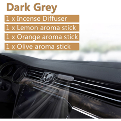 Deodorante per auto in lega di profumo per auto Diffusore di incenso Deodorante per sfiato Clip per aria condizionata,Grigio scuro - Guildford en oferta