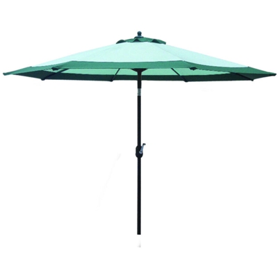 Ombrellone in alluminio snodabile tondo Ø 270 cm verde giada da giardino - Gdlc