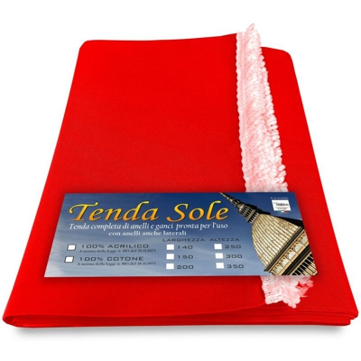 TENDA SOLE DA ESTERNO GIARDINO BALCONE UNITO ARANCIO CONFEZIONATA Cm. 140x250