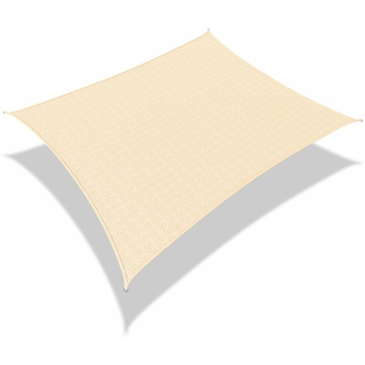 VOUNOT Tenda da Sole per Esterno, Vela Ombreggiante con Kit di Fissaggio, Rettangolare, 2.5x3 m Beige