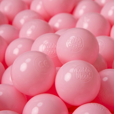 300 ? 6CM Palline Morbide Colorate Per Piscina Bambini Fatto In EU, Rosa Chiaro - rosa chiaro - Kiddymoon