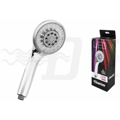 Dianhydro doccia doccetta Ø 110 mm a led 3 colori luce cromoterapia 3 funzioni
