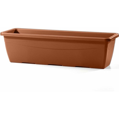 Vaso rettangolare Tirol per fiori e piante da giardino. -60 X 20 X H 16 CM / Terracotta