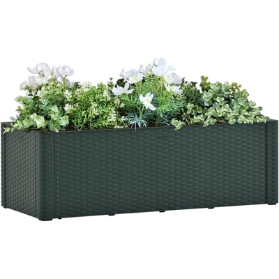 Letto Rialzato da Giardino con Irrigazione Verde 100x43x33 cm - Verde - Youthup