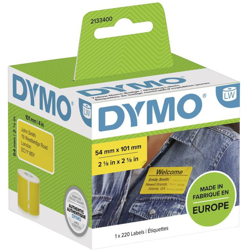 DYMO grandi etichette originali per la spedizione/ badge identificativo LW : Stampa nera su etichetta gialla : 54 mm x 101 mm : Autoadesivo : Rotolo precio