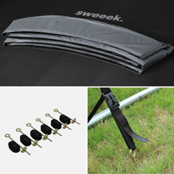 Trampolino da giardino, dimensioni: 305 cm, colore: Grigio, con rete di protezione - modello: Mars | Alta QualitÃ | Norme UE. - Grigio en oferta