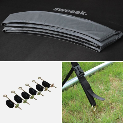 Trampolino da giardino, dimensioni: 305 cm, colore: Grigio, con rete di protezione - modello: Mars | Alta QualitÃ | Norme UE. - Grigio