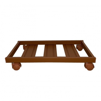 Carrello sottovaso rettangolare con ruote cm. 100 COTTO