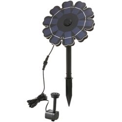 Decdeal - Fontana solare da terra a petalo da 5V / 2,5W con batteria al litio precio