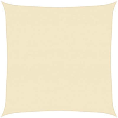 vidaXL Vela Parasole 160 g/m² Crema 5x5 m in HDPE - crema
