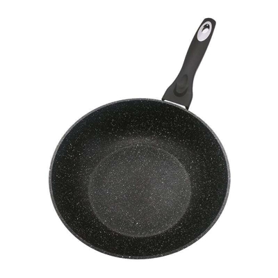 Wok antiaderente effetto pietra BLACK STONE 28cm Gio'Style