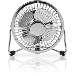 Nedis Ventilatore da tavolo | Alimentazione a USB | Diametro: 100 mm | 3 W | 1-Velocità | Cromo NE550681816 precio