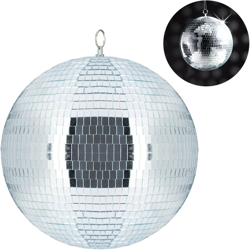 Relaxdays - Palla da Discoteca, da Appendere, a Soffitto, Maxi Stratosfera, Specchiata, Compleanni, Ø 30cm, Argento precio