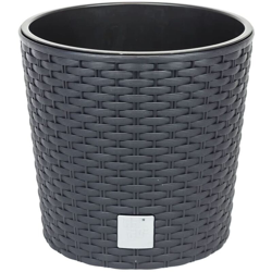 Vaso tondo 8,7 litri Rato con secchio per piantare in antracite 25 x 25 x 22,4 cm características