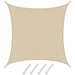 Amanka - Tenda da Sole UV 2x2 Quadrato di HDPE Telo di Protezione Solare Balcone Beige precio