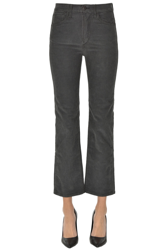 Cropped curduroy trousers en oferta