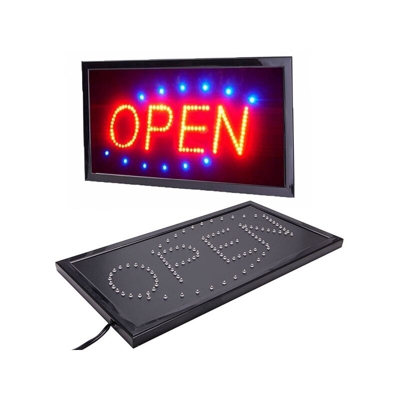 Insegna Luminosa A Led Con Scritta Open Per Vetrina Negozio Bar Ristorante