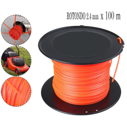 B&s - Filo di ricambio per decespugliatore 100m tondo 2.4mm bobina ricambio tagliaerba características