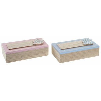 Scatola Decorativa DKD Home Decor Legno MDF (2 pcs) (22 x 6 x 9 cm)