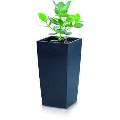 Zanvic Urbi Vaso da fiori in plastica da 26,6 litri con rivestimento interno 27 x 27 x 50 cm Antracite
