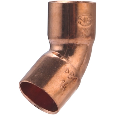 Noyon&thiebault - Raccordo a gomito in rame a saldare, 45°, doppio femmina, uguale, ø14