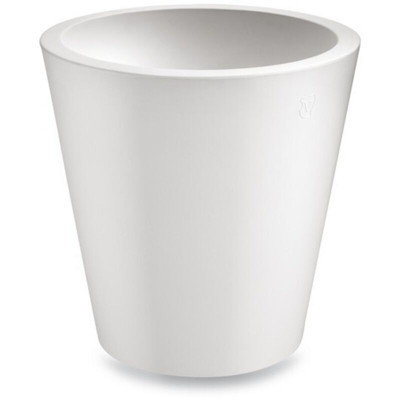 Vaso rotondo in resina 'Cosmos' 65 cm. Bianco