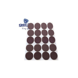 Set 20 adesivi tondi in feltro adesivo Ø16mm Brown GSC 003802757 en oferta