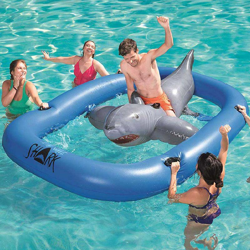 Squalo Cavalcabile Shark Tidal Wave Gigante 310x213cm Gioco Mare Piscina Bestway precio