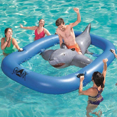 Squalo Cavalcabile Shark Tidal Wave Gigante 310x213cm Gioco Mare Piscina Bestway