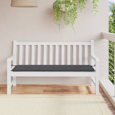 YOUTHUP Cuscino per Panca da Giardino Antracite 150x50x3 cm - Antracite