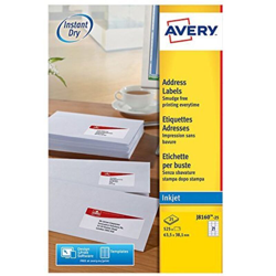 Avery J8160-25 etichetta per corrispondenza características