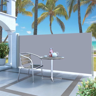 Tenda da Sole Laterale Retrattile 140 x 300 cm Crema