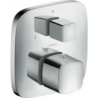 Termostato termostatico Hansgrohe PuraVida da incasso con valvola di intercettazione e scambio, colorazione: cromo - 15771000
