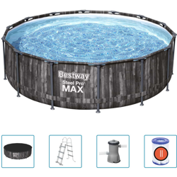 Bestway Set Piscina Steel Pro MAX Rotonda 427x107 cm - Marrone precio