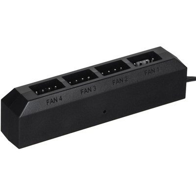DEEPCOOL FH-4 Fan Hub integrato, funzione PWM, supporta fino a 4 ventilatori, Compatibile con i ventilatori 3/4 pin