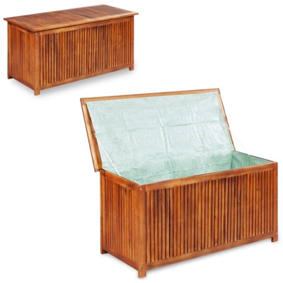 Baule da Giardino 150x50x58 cm in Massello di Acacia - Marrone - Youthup