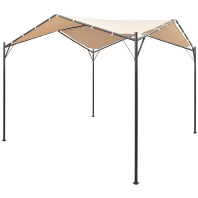 Gazebo Padiglione Tenda Tettoia 3x3 m Acciaio Beige - Beige - Youthup