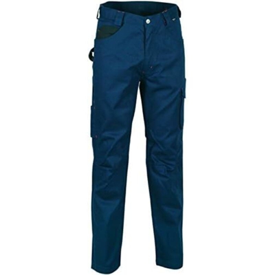 Pantalone Multitasca da Lavoro in Cotone e Poliestere colore Blu e Nero Taglia 56