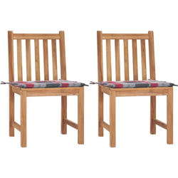 vidaXL Sedie da Giardino 2 pz con Cuscini in Legno Massello di Teak características