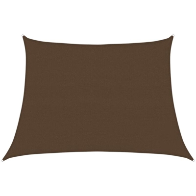 vidaXL Vela Parasole 160 g/m² Marrone 4/5x3 m in HDPE - Marrone