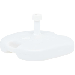 Base Ombrellone Riempibile con Sabbia/Acqua 16L Bianca Plastica - Bianco - Youthup en oferta