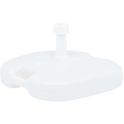 Base Ombrellone Riempibile con Sabbia/Acqua 16L Bianca Plastica - Bianco - Youthup