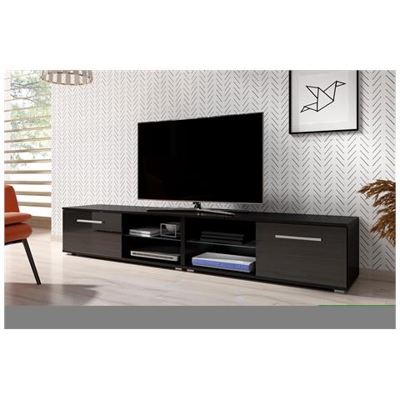 Mobile Tv Modernista Punes Nero / nero Lucido 140 Cm