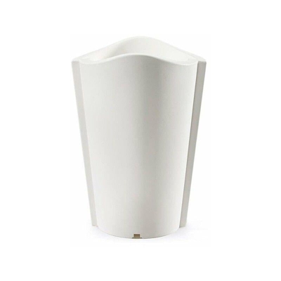 Vaso cilindro 'Bassano Essential' in resina da giardino per fiori e piante. -60 cm / Bianco