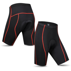 Pantaloncini da ciclismo da uomo Pantaloncini imbottiti da equitazione da bicicletta Calzamaglia da bici da ciclismo,modello: S Rosso - Lixada en oferta