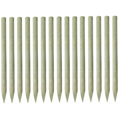 Pali Recinzione Appuntiti 15 pz in Pino Impregnato 4x150 cm